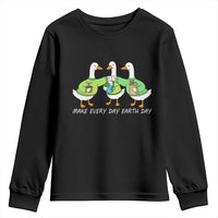 Funny Earth Day Youth Sweatshirt Silly Goose Make Earth Day Every Day