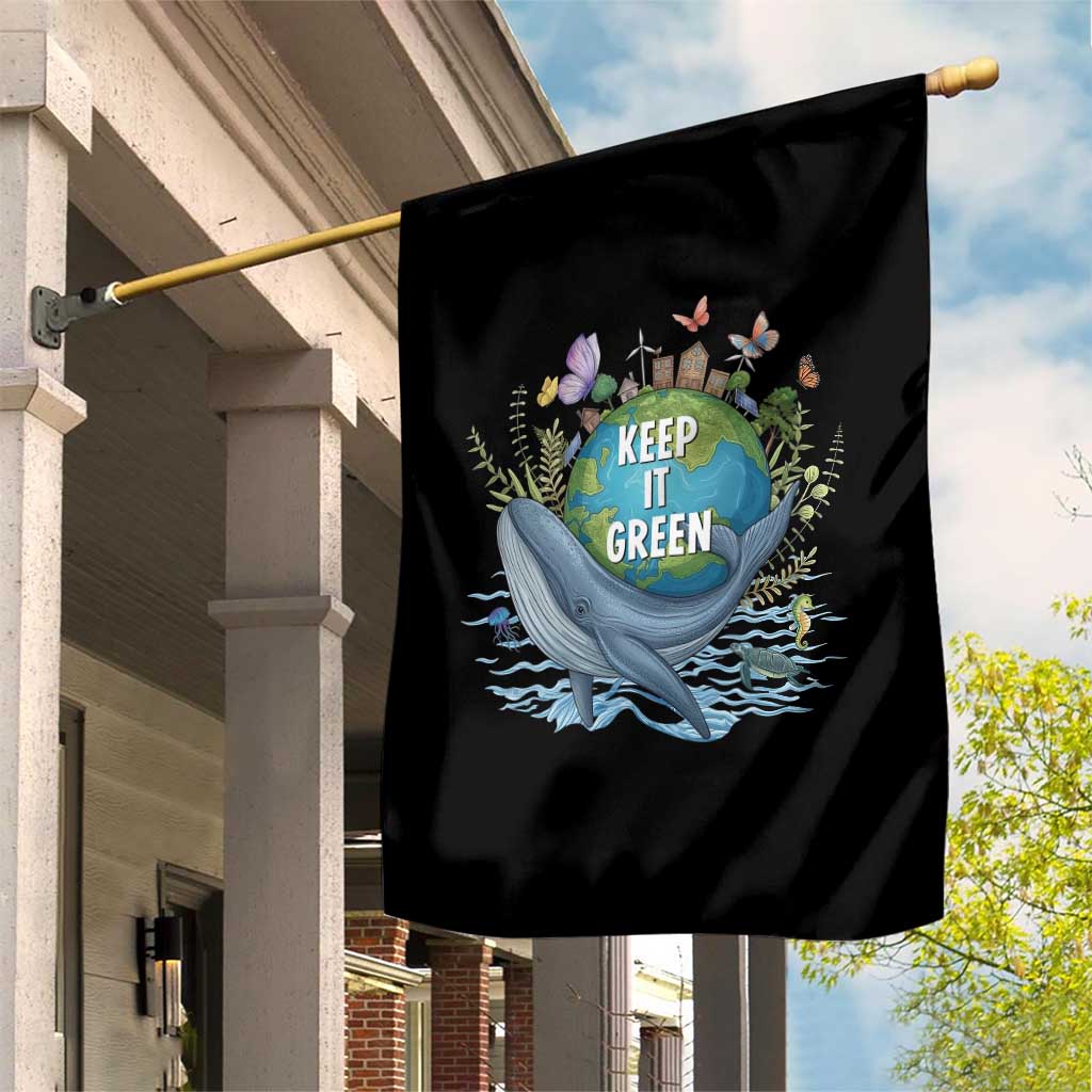 Keep It Green Earth Day Garden Flag Eco-Friendly Nature Environmental Awareness