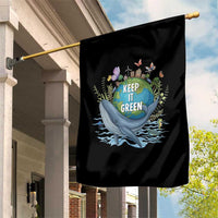 Keep It Green Earth Day Garden Flag Eco-Friendly Nature Environmental Awareness