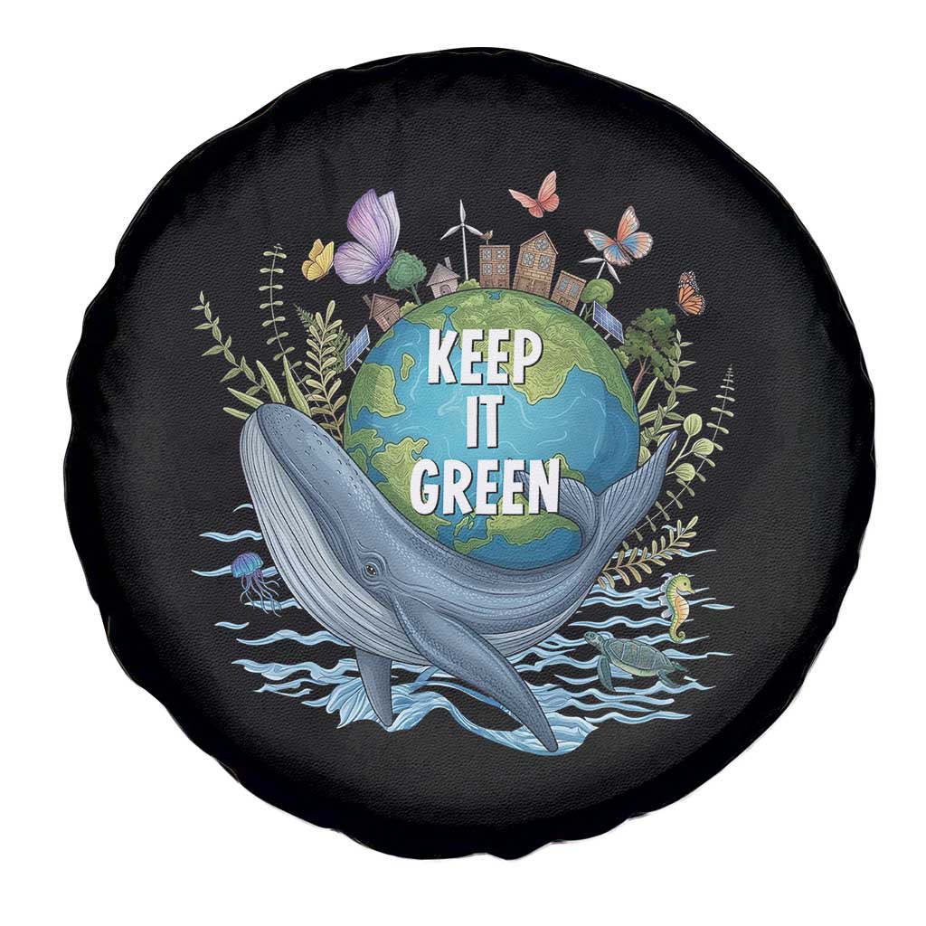 Keep It Green Earth Day Spare Tire Cover Eco-Friendly Nature Environmental Awareness