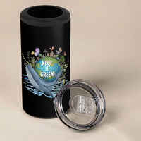 Keep It Green Earth Day 4 in 1 Can Cooler Tumbler Eco-Friendly Nature Environmental Awareness