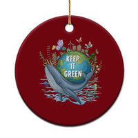 Keep It Green Earth Day Ceramic Ornament Eco-Friendly Nature Environmental Awareness