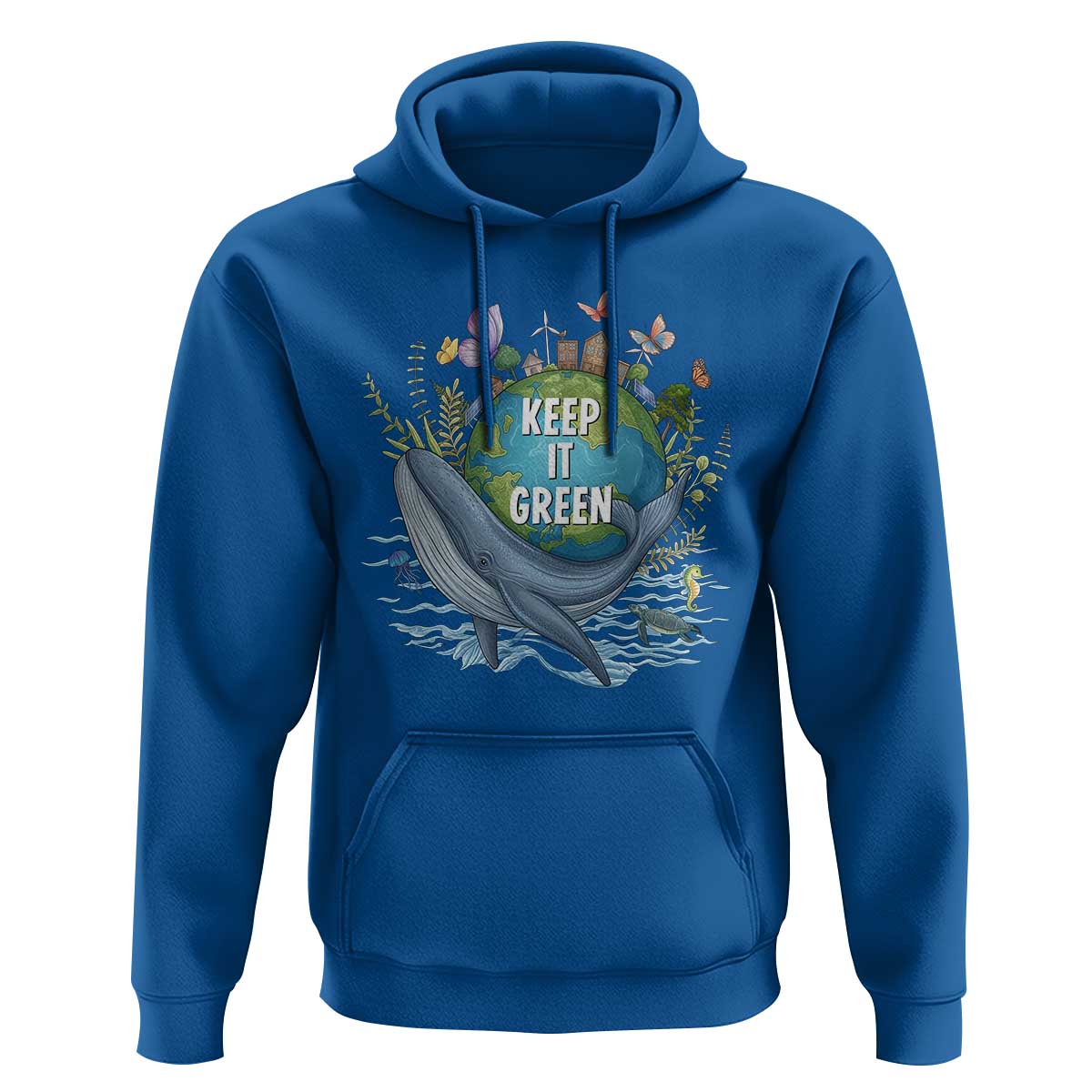 Keep It Green Earth Day Hoodie Eco-Friendly Nature Environmental Awareness