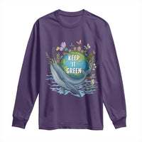 Keep It Green Earth Day Long Sleeve Shirt Eco-Friendly Nature Environmental Awareness