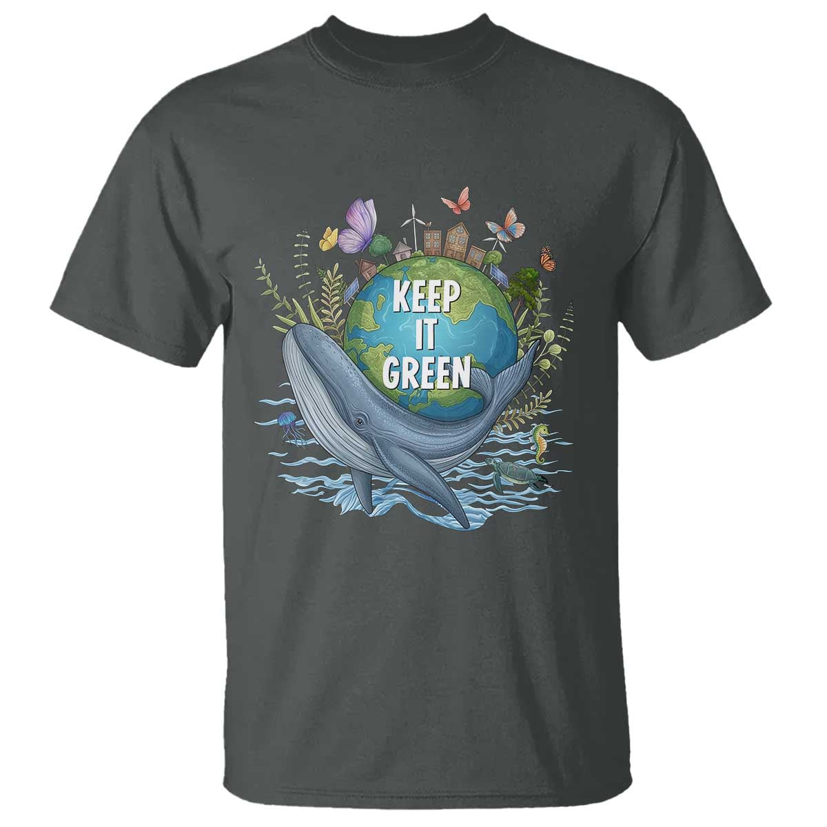 Keep It Green Earth Day T Shirt Eco-Friendly Nature Environmental Awareness