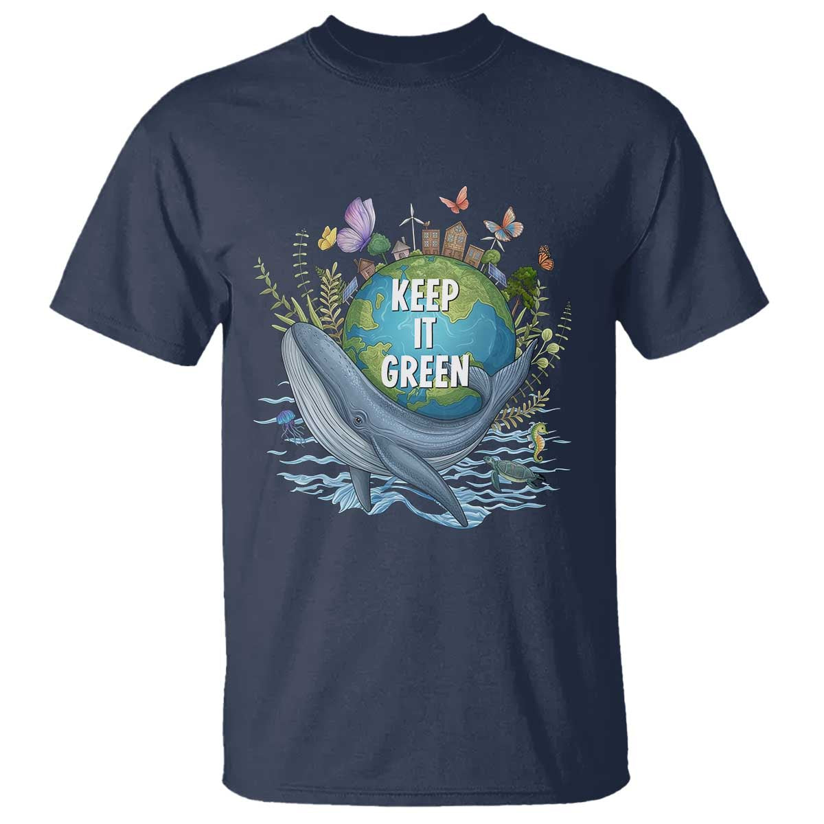 Keep It Green Earth Day T Shirt Eco-Friendly Nature Environmental Awareness