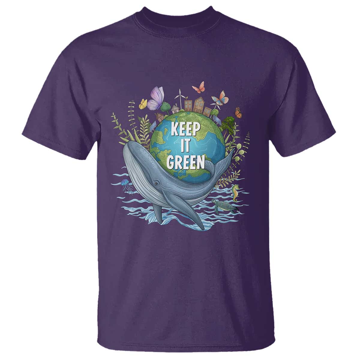 Keep It Green Earth Day T Shirt Eco-Friendly Nature Environmental Awareness
