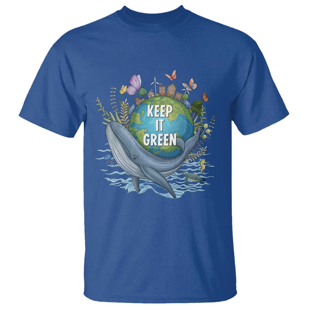 Keep It Green Earth Day T Shirt Eco-Friendly Nature Environmental Awareness