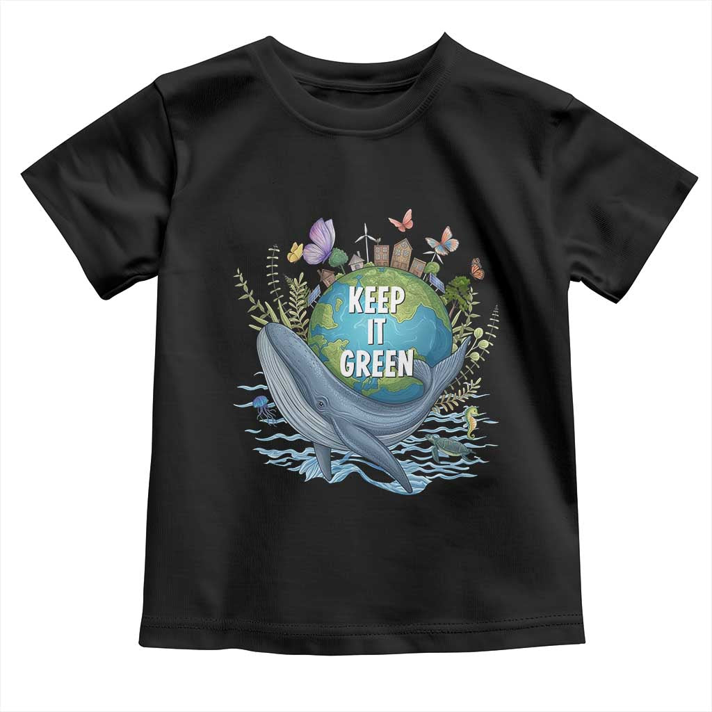 Keep It Green Earth Day Toddler T Shirt Eco-Friendly Nature Environmental Awareness