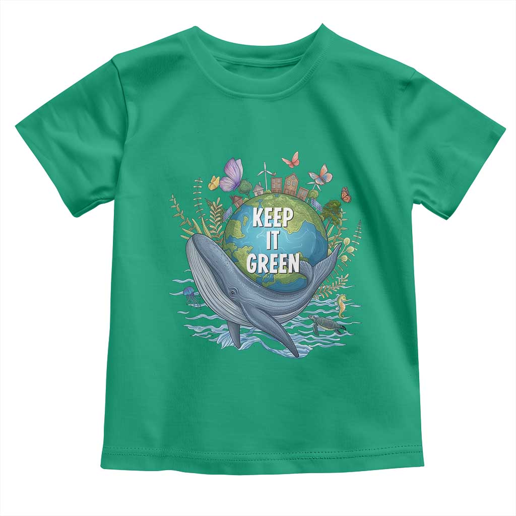 Keep It Green Earth Day Toddler T Shirt Eco-Friendly Nature Environmental Awareness
