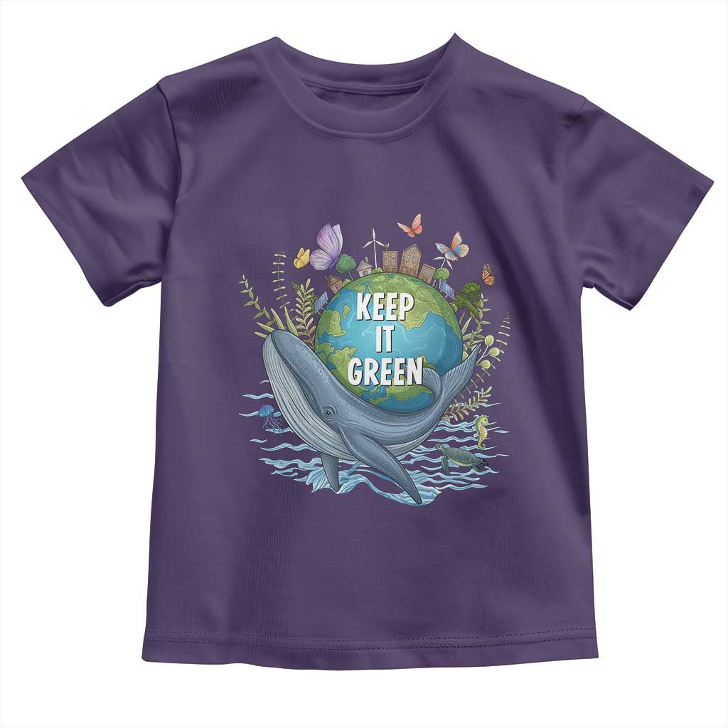 Keep It Green Earth Day Toddler T Shirt Eco-Friendly Nature Environmental Awareness