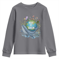 Keep It Green Earth Day Youth Sweatshirt Eco-Friendly Nature Environmental Awareness