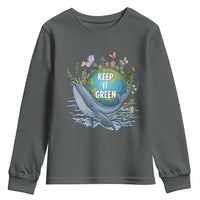 Keep It Green Earth Day Youth Sweatshirt Eco-Friendly Nature Environmental Awareness
