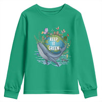 Keep It Green Earth Day Youth Sweatshirt Eco-Friendly Nature Environmental Awareness