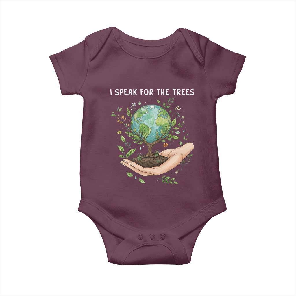 I Speak For The Trees Baby Onesie Earth Day Awareness