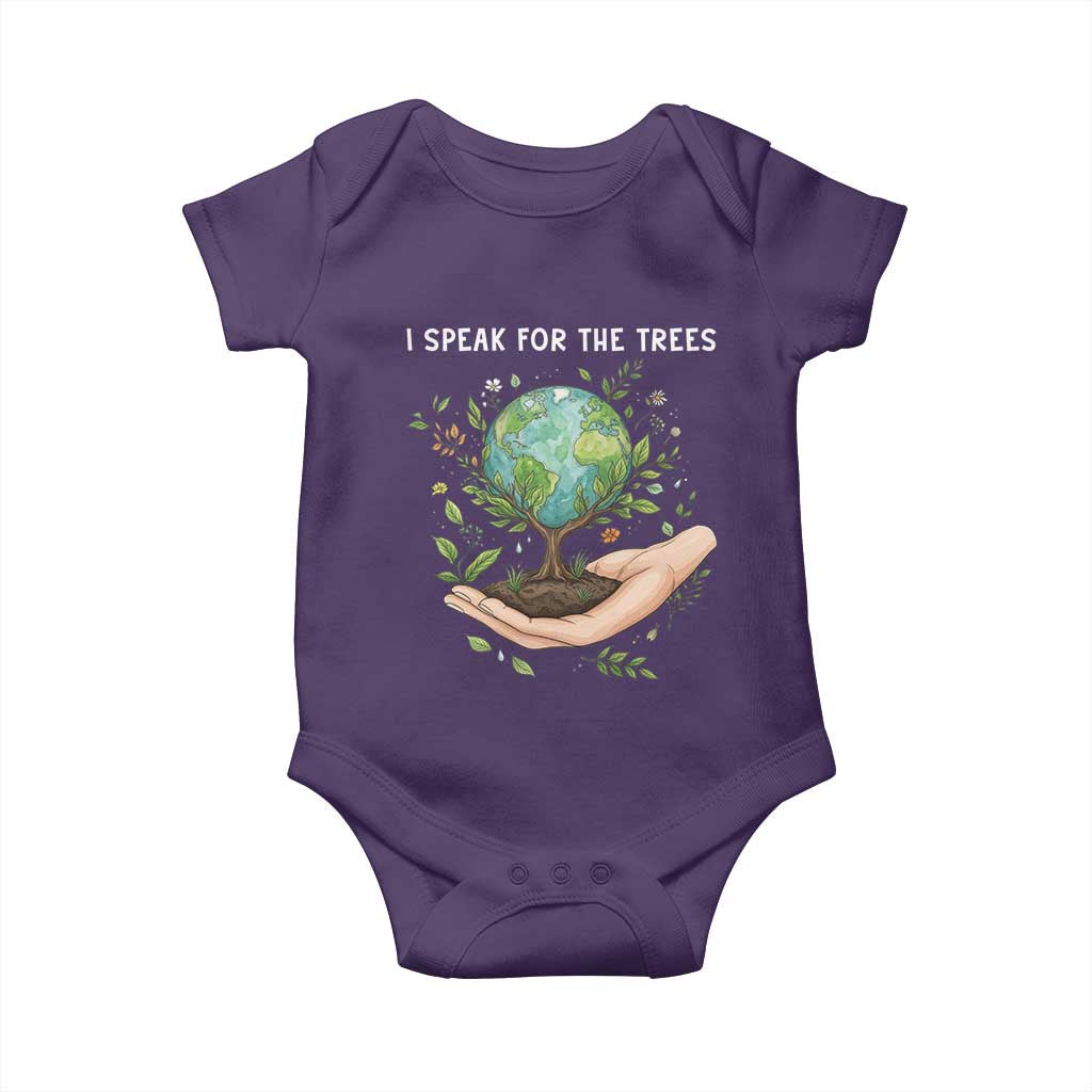 I Speak For The Trees Baby Onesie Earth Day Awareness