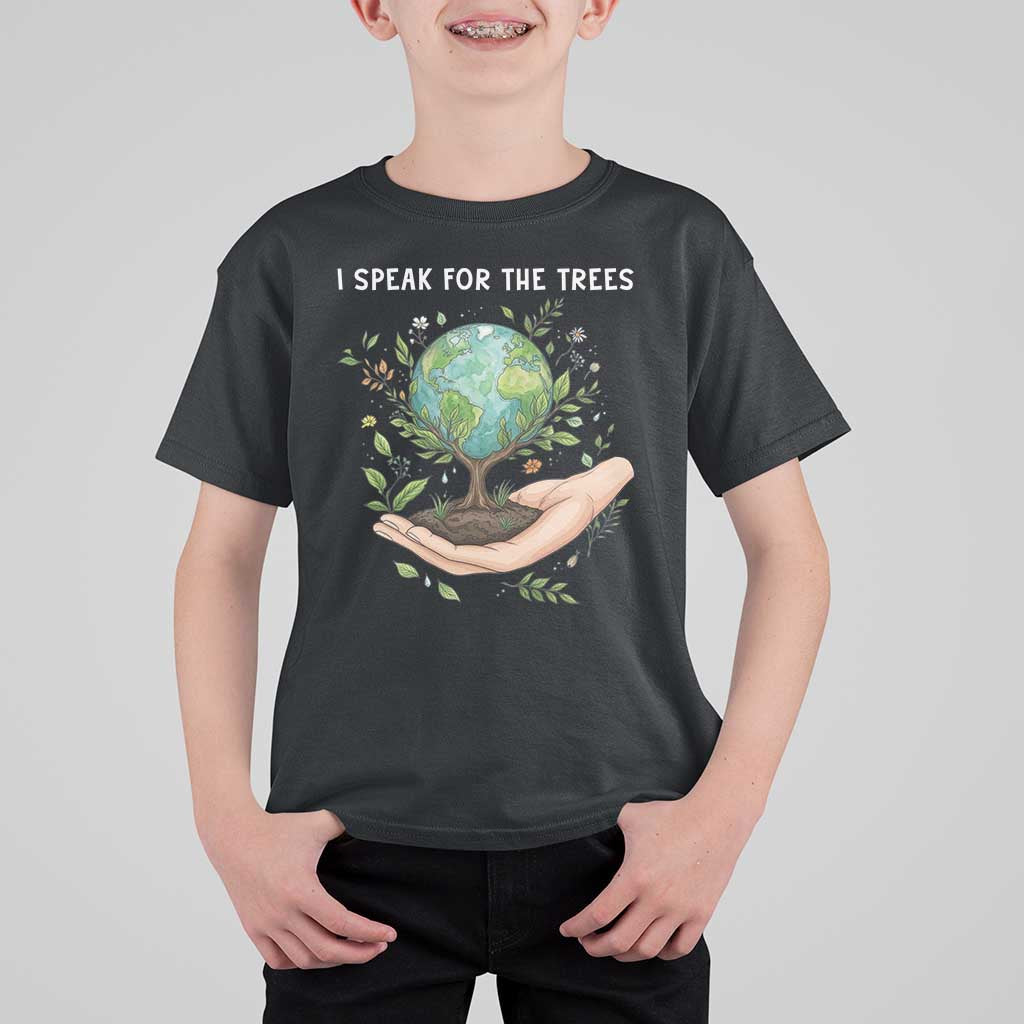 I Speak For The Trees T Shirt For Kid Earth Day Awareness