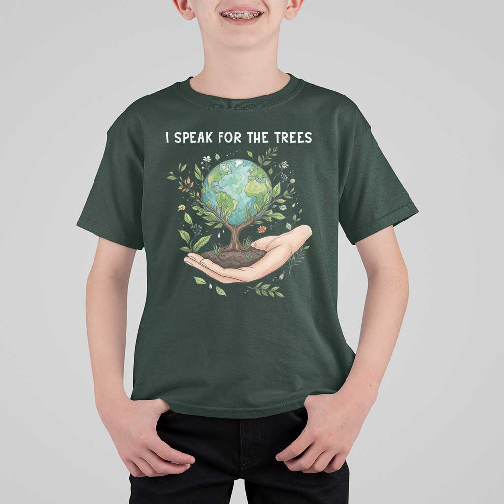 I Speak For The Trees T Shirt For Kid Earth Day Awareness