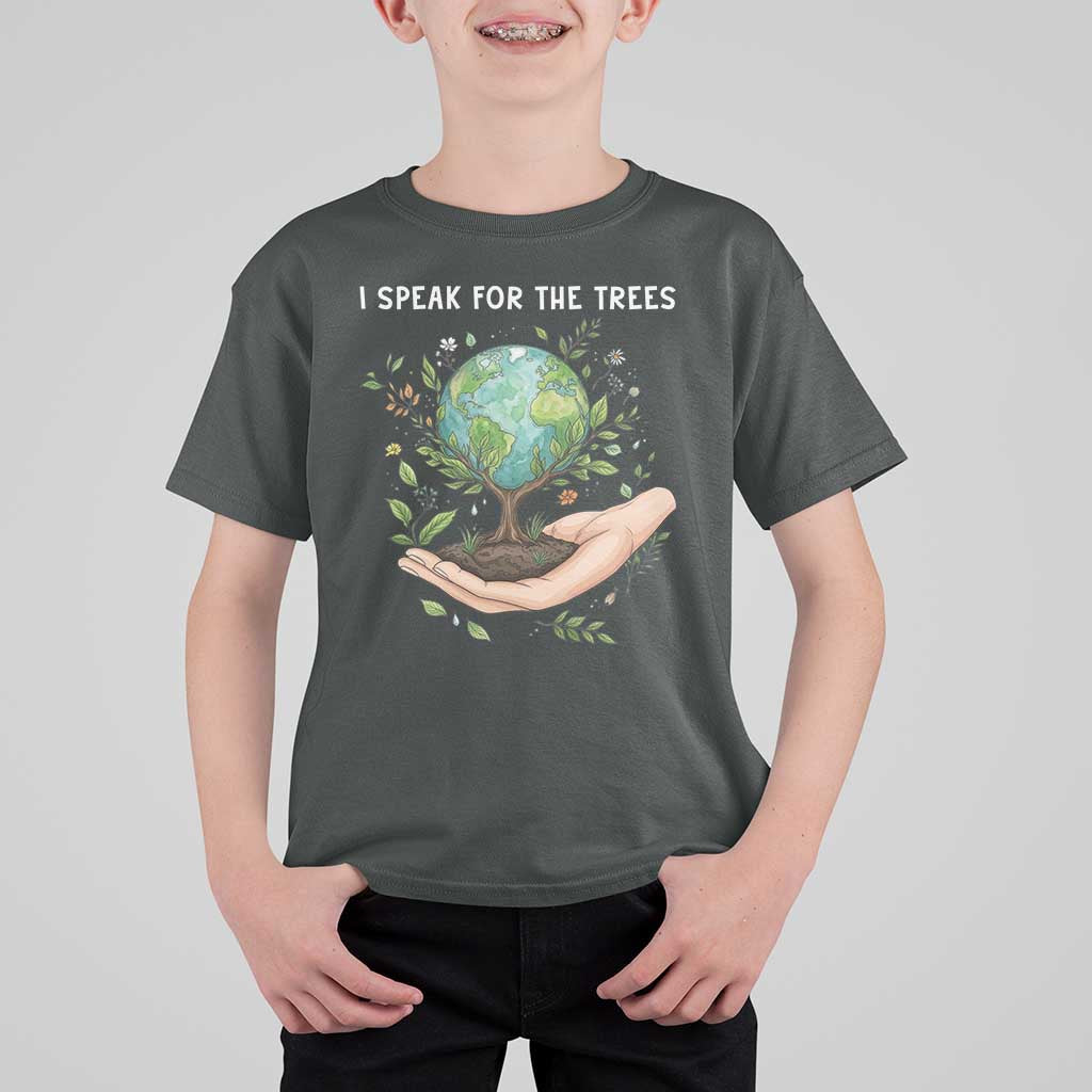 I Speak For The Trees T Shirt For Kid Earth Day Awareness