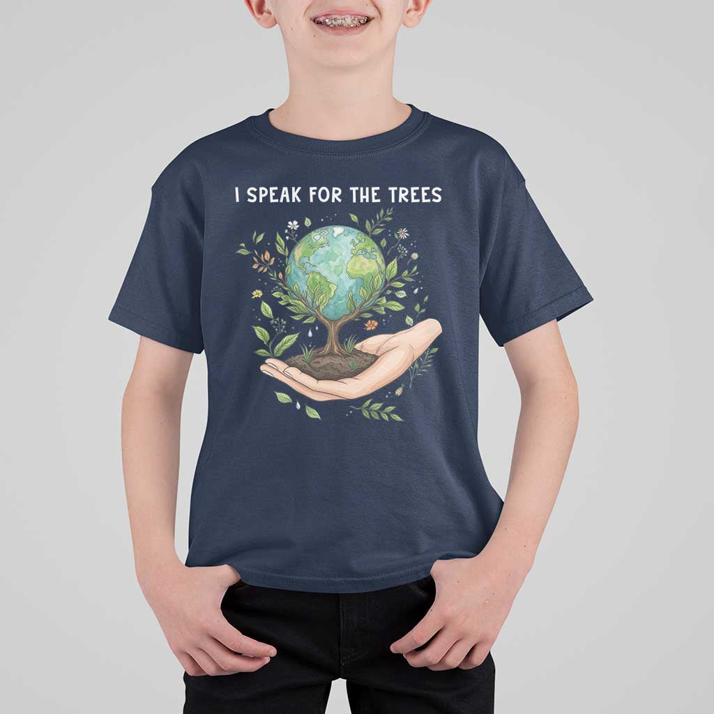 I Speak For The Trees T Shirt For Kid Earth Day Awareness
