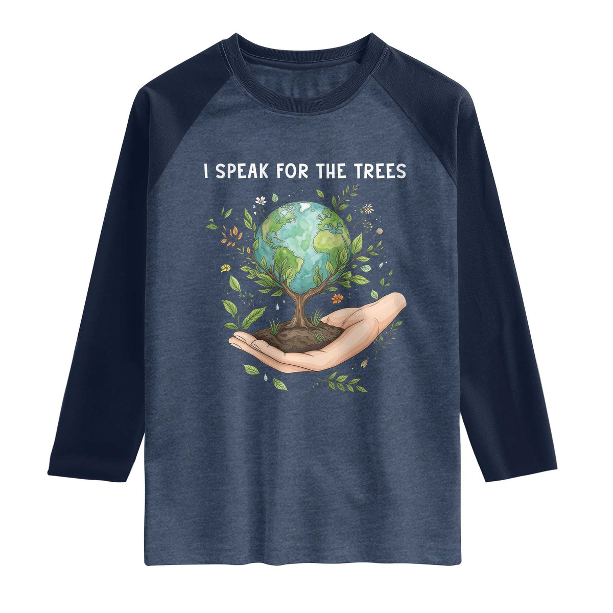 I Speak For The Trees Raglan Shirt Earth Day Awareness