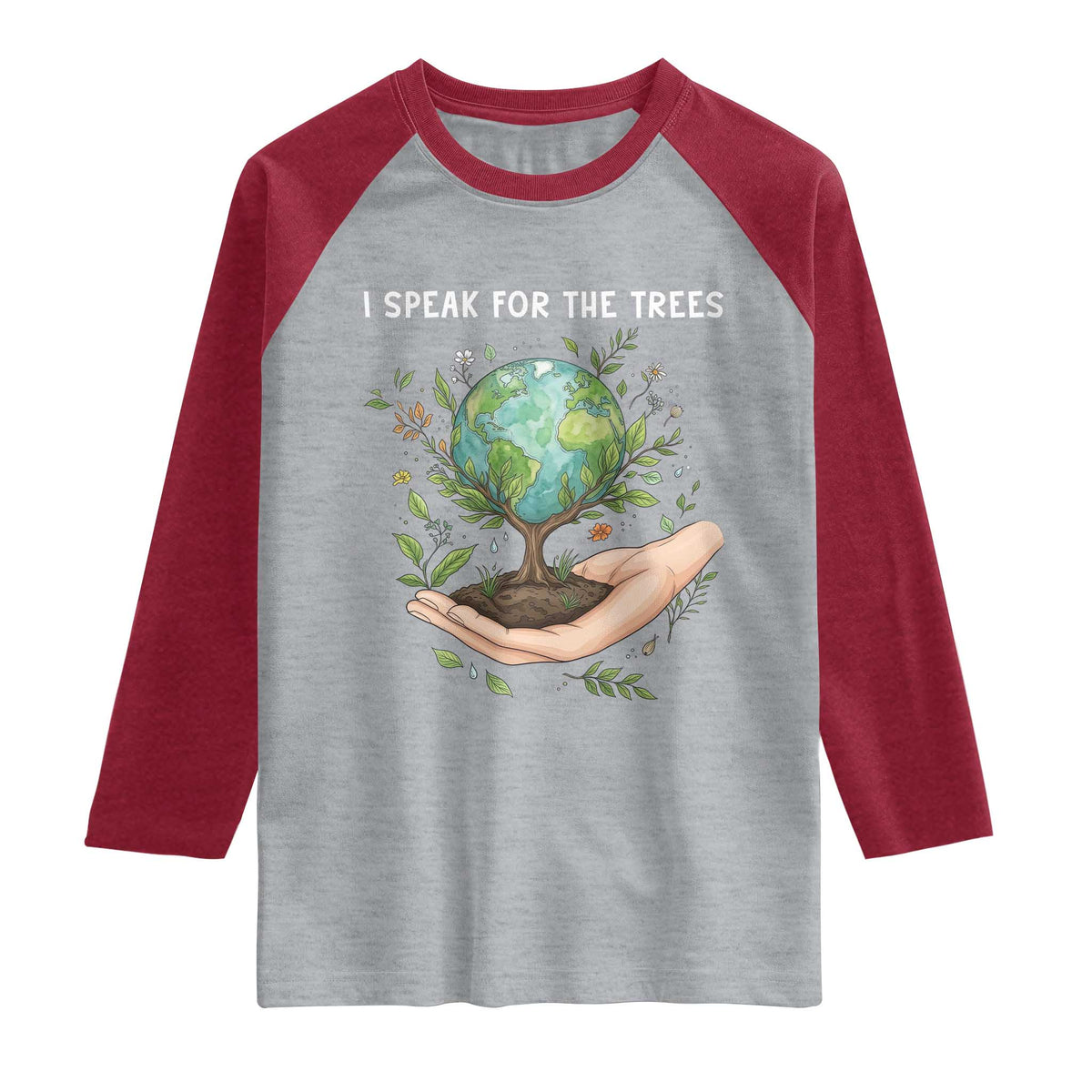 I Speak For The Trees Raglan Shirt Earth Day Awareness