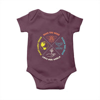 Earth Day Awareness Baby Onesie Save The Bees Plant More Trees Clean The Seas Titties