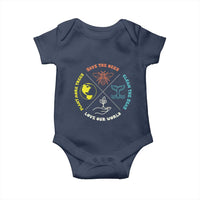 Earth Day Awareness Baby Onesie Save The Bees Plant More Trees Clean The Seas Titties