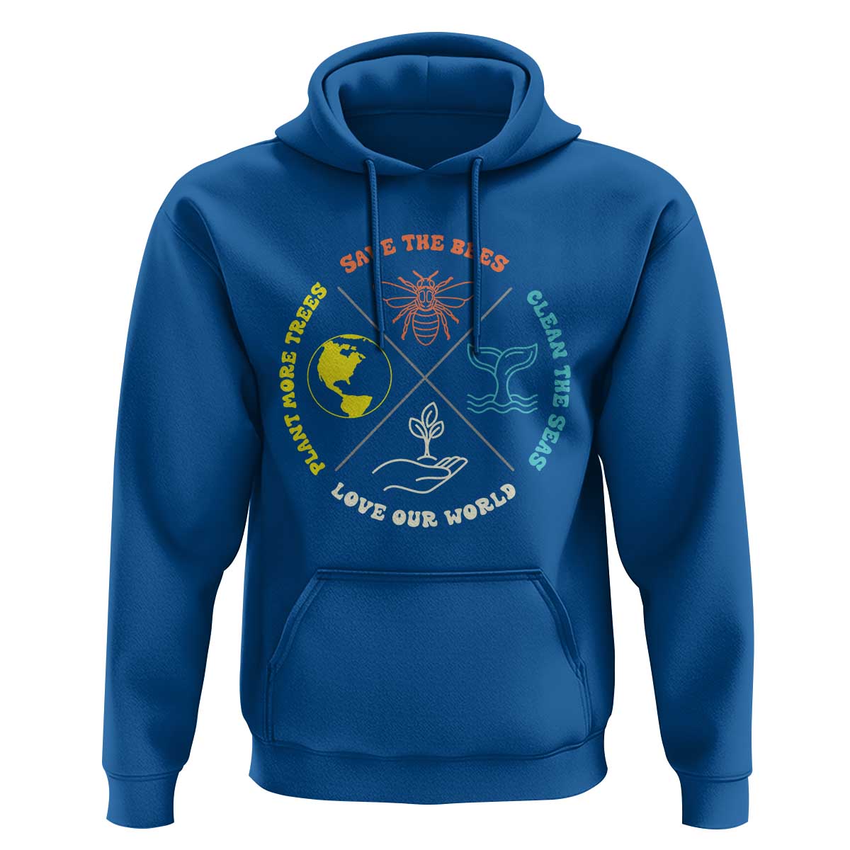 Earth Day Awareness Hoodie Save The Bees Plant More Trees Clean The Seas Titties
