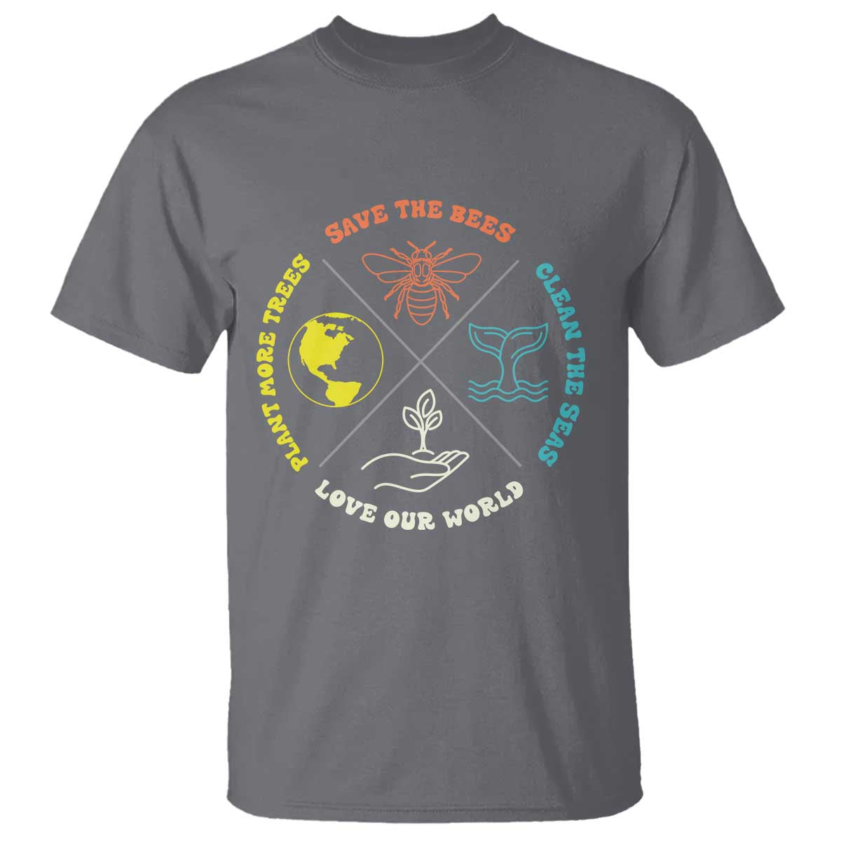 Earth Day Awareness T Shirt Save The Bees Plant More Trees Clean The Seas Titties