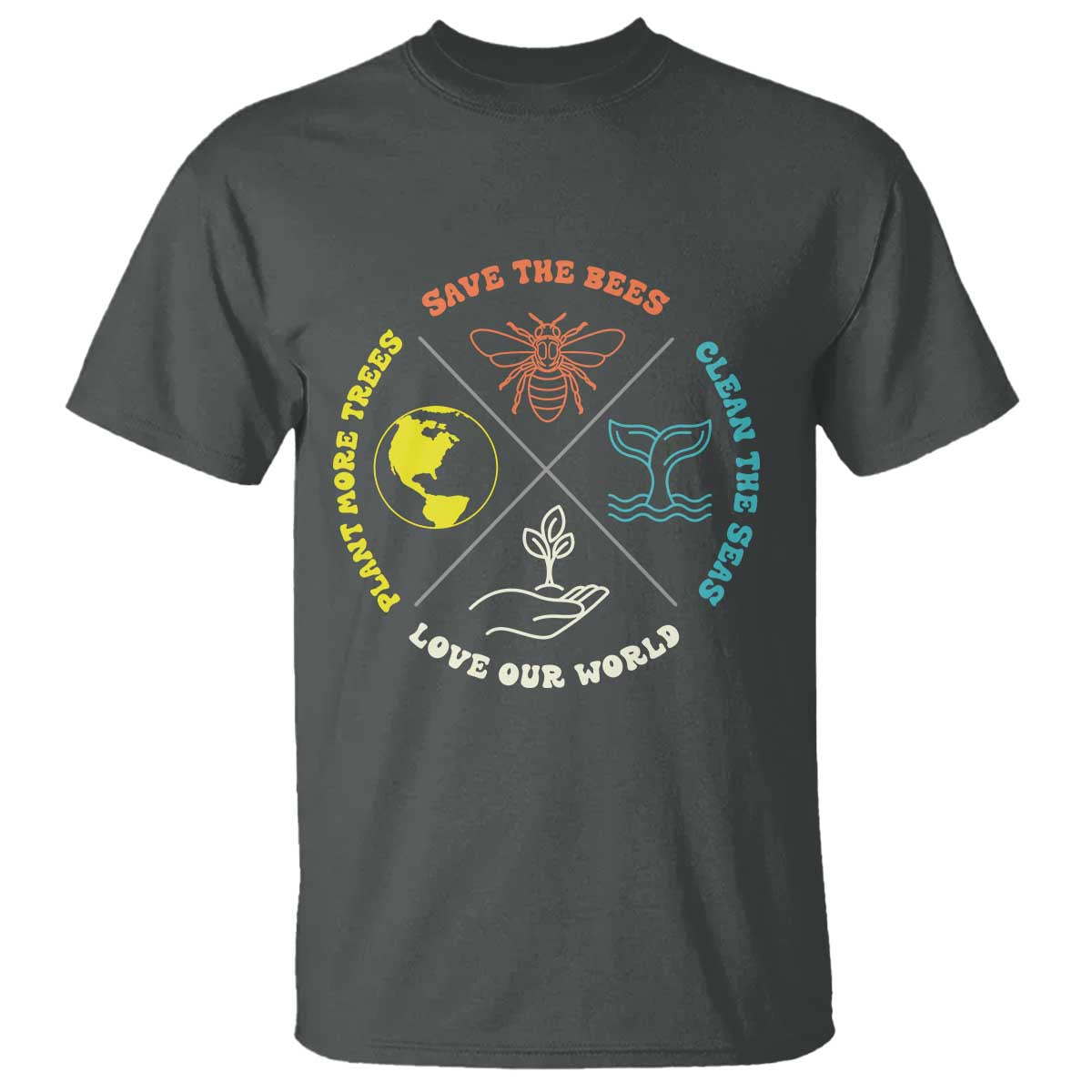 Earth Day Awareness T Shirt Save The Bees Plant More Trees Clean The Seas Titties