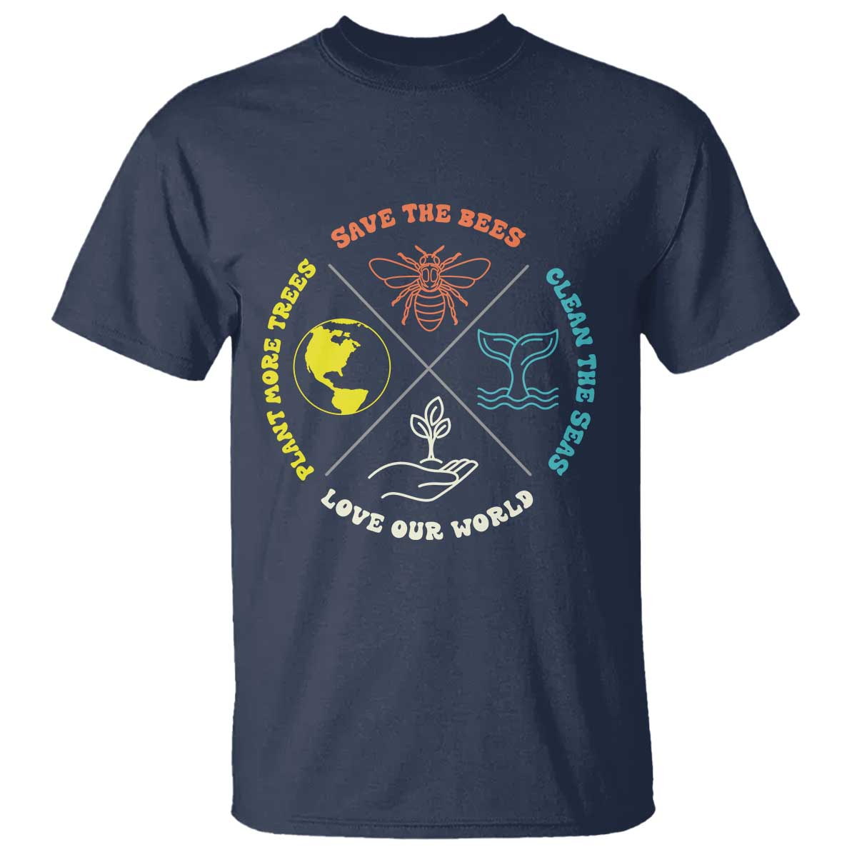 Earth Day Awareness T Shirt Save The Bees Plant More Trees Clean The Seas Titties