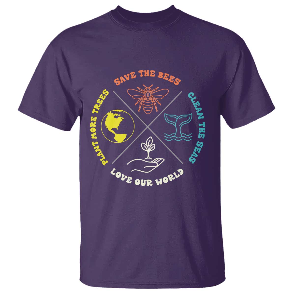 Earth Day Awareness T Shirt Save The Bees Plant More Trees Clean The Seas Titties