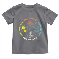 Earth Day Awareness Toddler T Shirt Save The Bees Plant More Trees Clean The Seas Titties