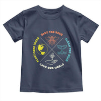 Earth Day Awareness Toddler T Shirt Save The Bees Plant More Trees Clean The Seas Titties