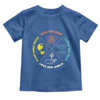 Earth Day Awareness Toddler T Shirt Save The Bees Plant More Trees Clean The Seas Titties