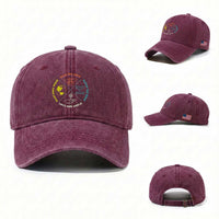 Earth Day Awareness Washed Cotton Baseball Cap Save The Bees Plant More Trees Clean The Seas Titties