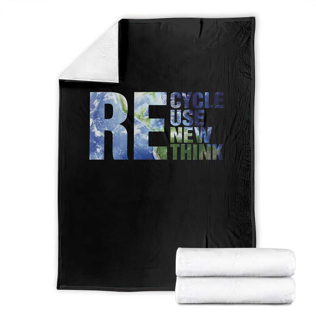 Earth Day Throw Blanket Recycle Reuse Renew Rethink