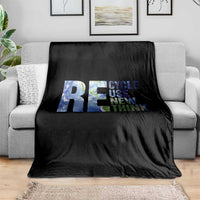 Earth Day Throw Blanket Recycle Reuse Renew Rethink