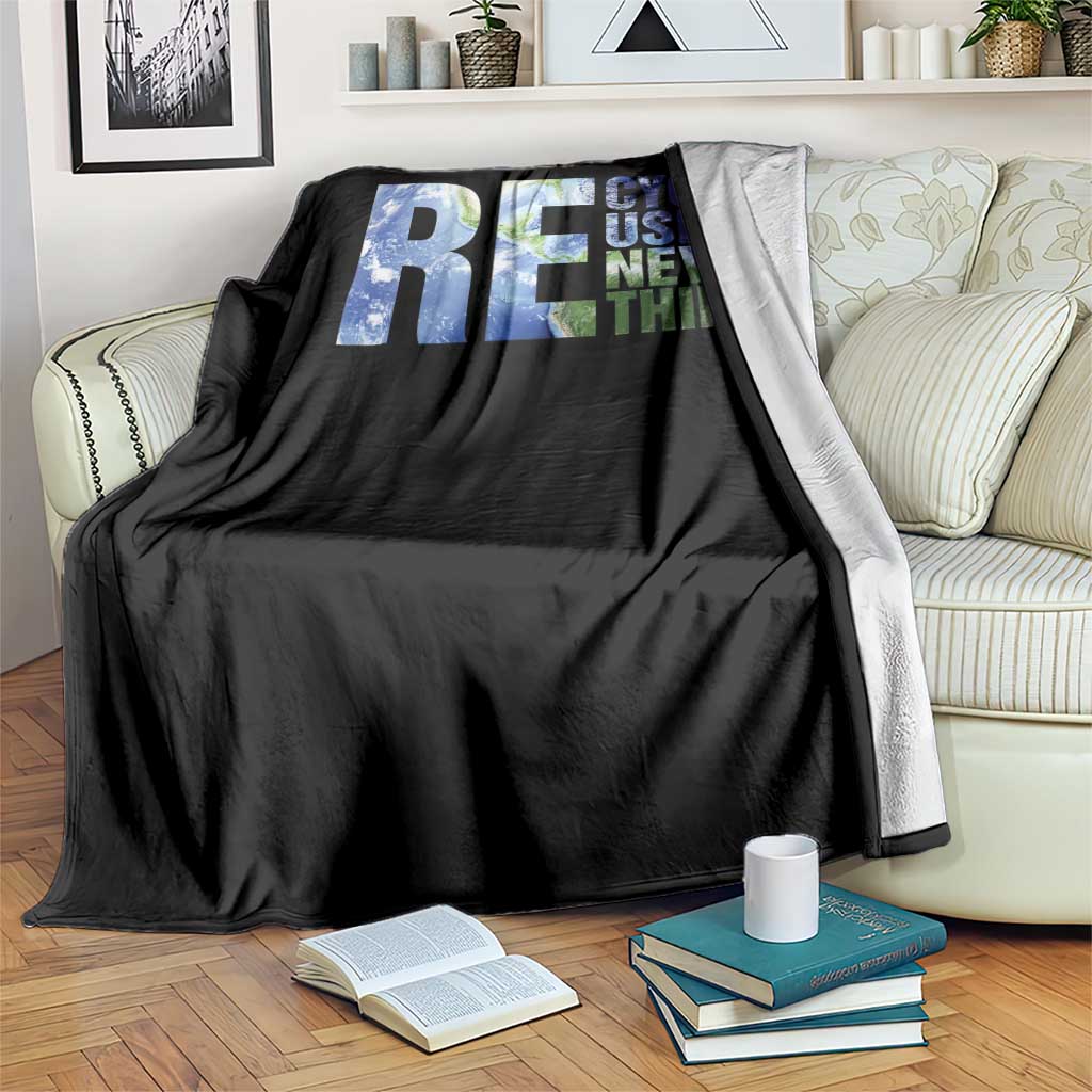 Earth Day Throw Blanket Recycle Reuse Renew Rethink