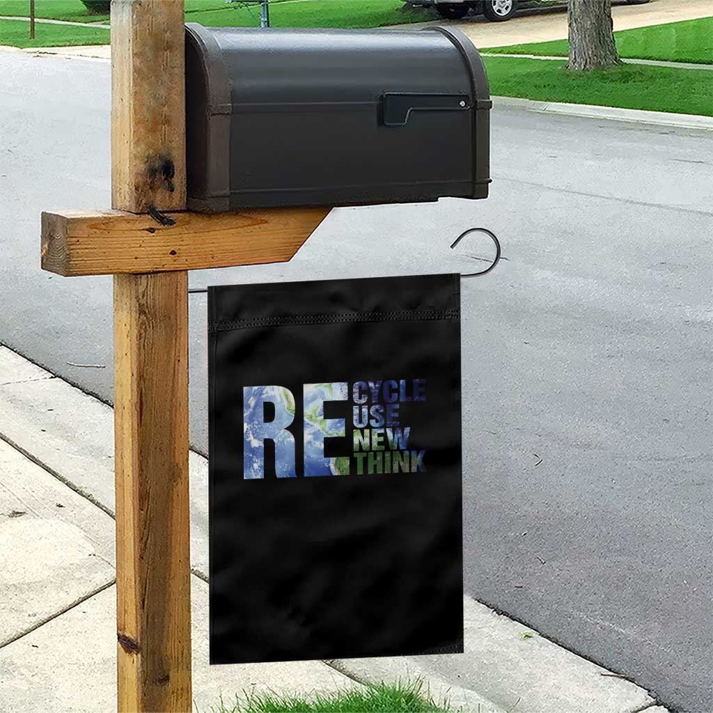 Earth Day Garden Flag Recycle Reuse Renew Rethink