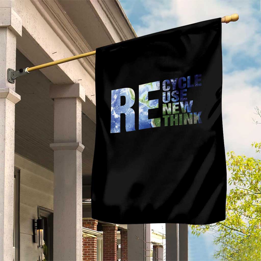 Earth Day Garden Flag Recycle Reuse Renew Rethink