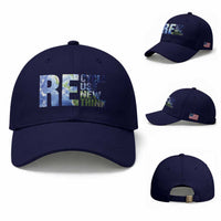 Earth Day Baseball Cap Recycle Reuse Renew Rethink