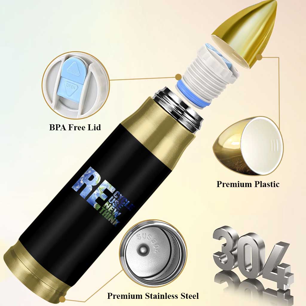 Earth Day Bullet Tumbler Recycle Reuse Renew Rethink
