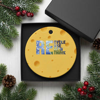 Earth Day Ceramic Ornament Recycle Reuse Renew Rethink