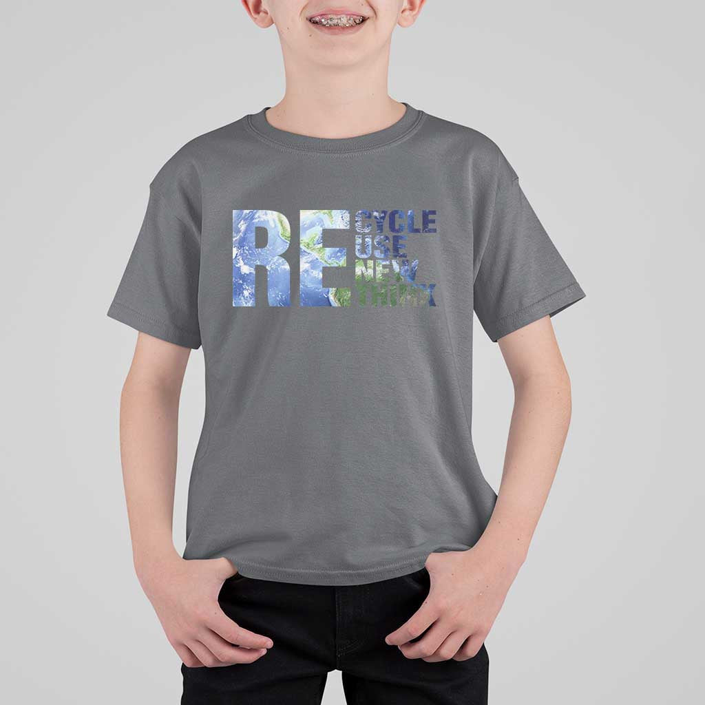 Earth Day T Shirt For Kid Recycle Reuse Renew Rethink