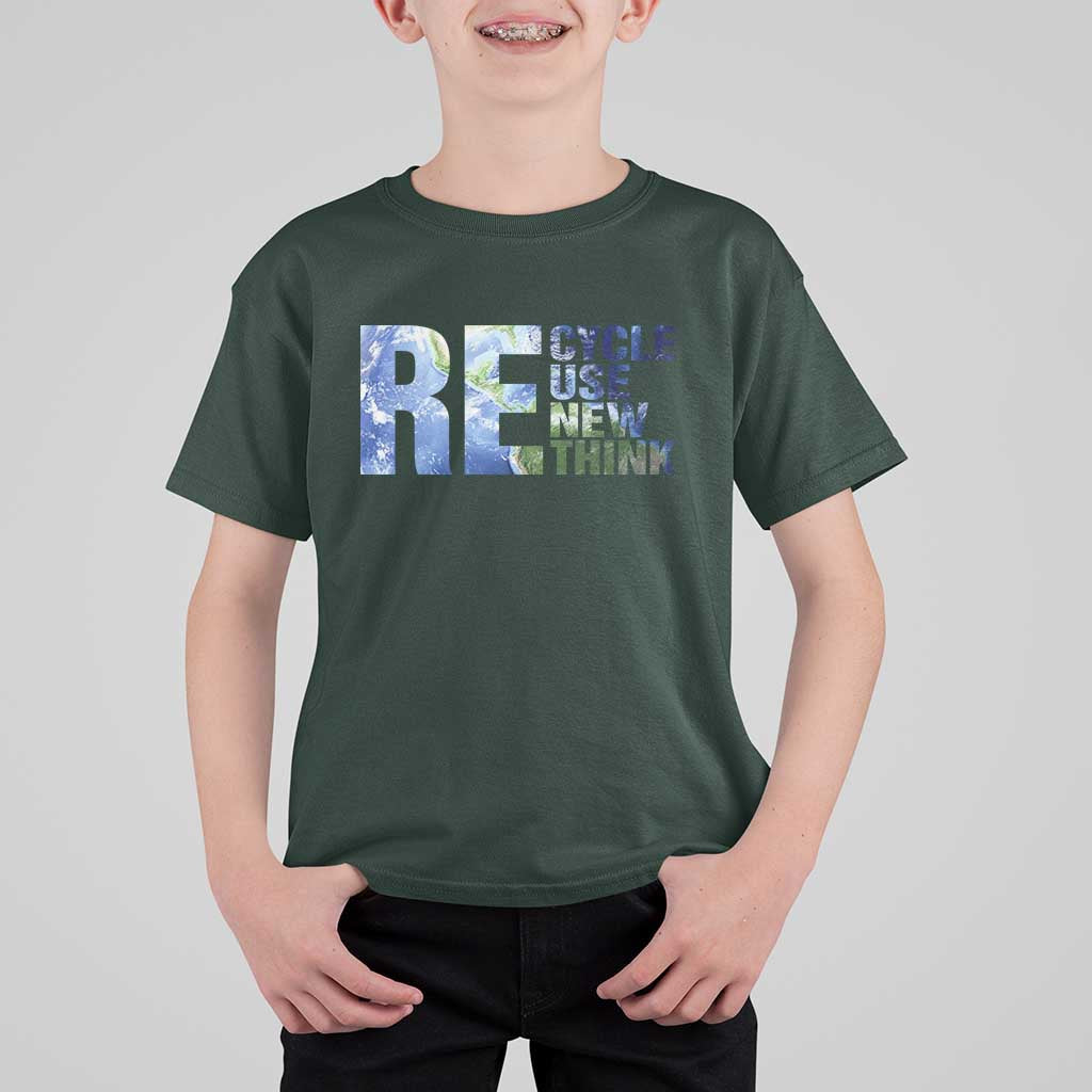Earth Day T Shirt For Kid Recycle Reuse Renew Rethink