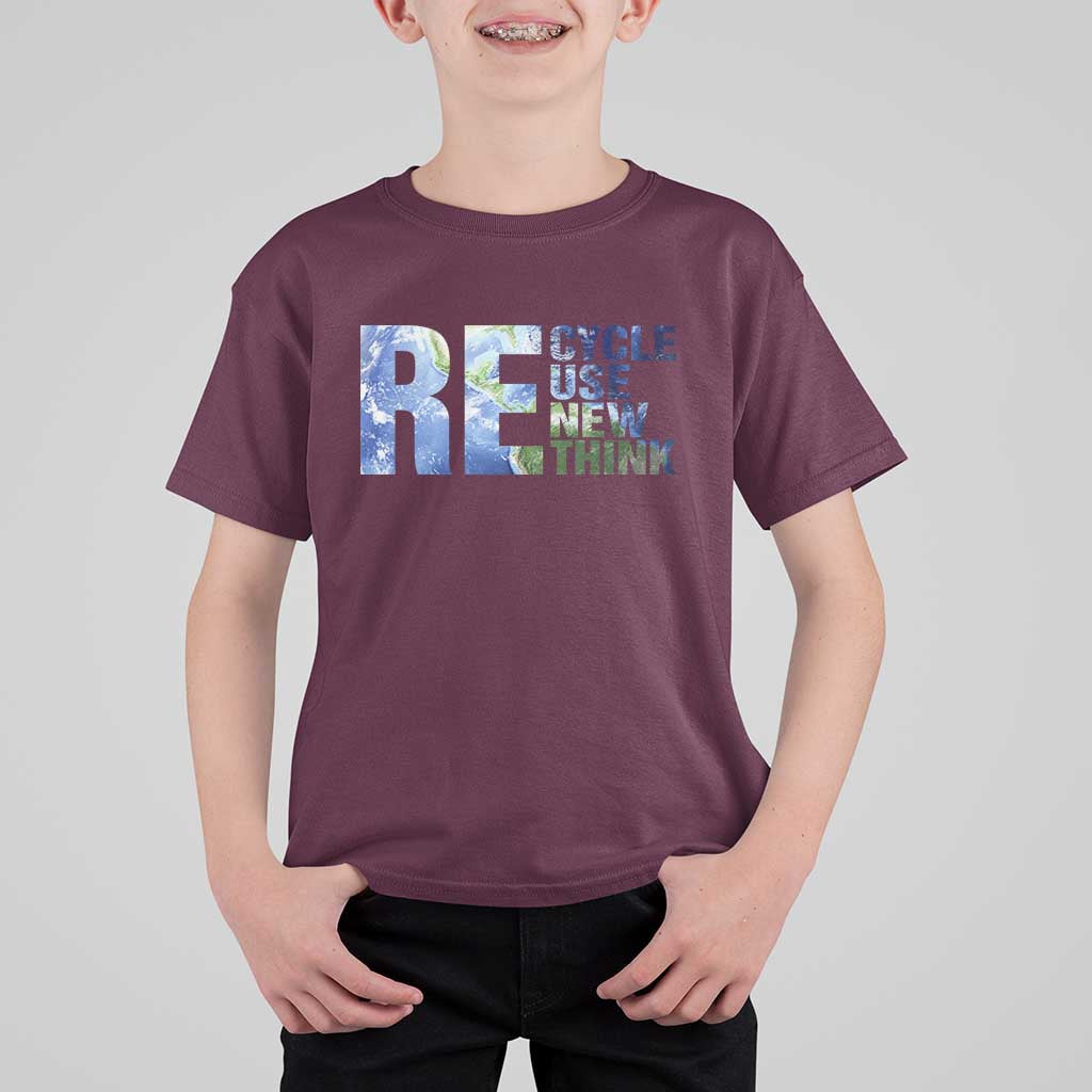 Earth Day T Shirt For Kid Recycle Reuse Renew Rethink