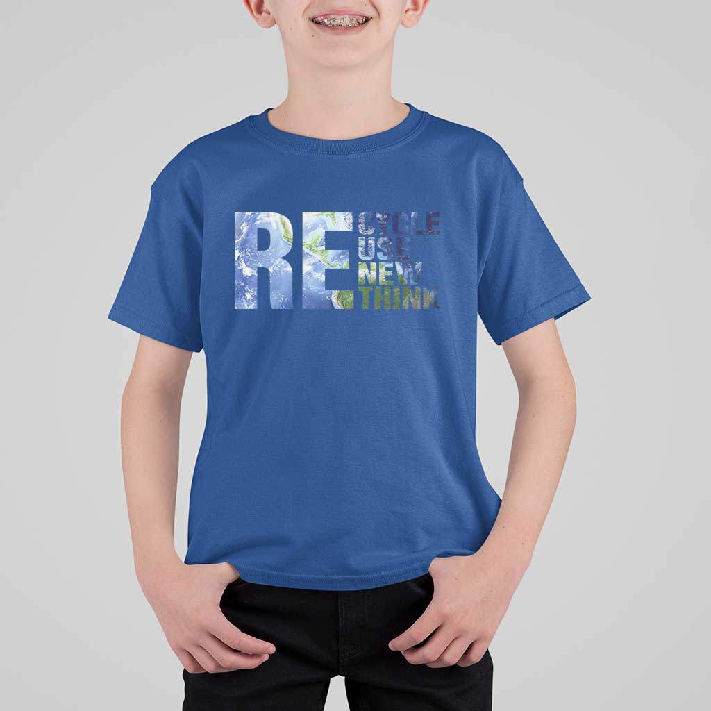 Earth Day T Shirt For Kid Recycle Reuse Renew Rethink