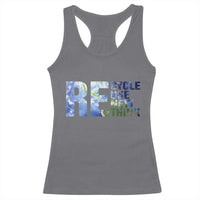 Earth Day Racerback Tank Top Recycle Reuse Renew Rethink